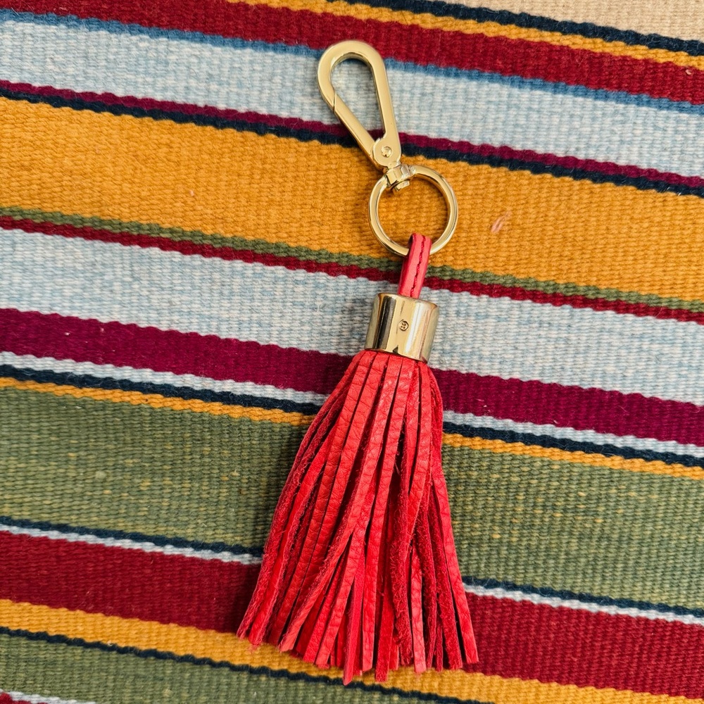 Red Tassel/Keychain with Gold Clip